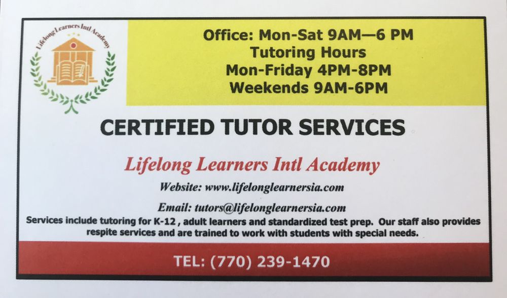 Lifelong Learners International Academy - reading tutor in Hampton, GA