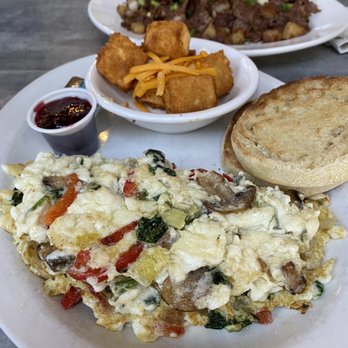 From Scratch Restaurant - Egg white veggie omelette, was not impressed. Cheese grits were delicious - Breakfast & Brunch Near Me - Carmel, California From Scratch Restaurant - Egg white veggie omelette, was not impressed. Cheese grits were delicious - Breakfast & Brunch Near Me - Carmel, California