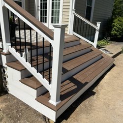 Infinity steps with picture frame detail.