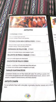 Menu photo 4 Sabor Chapin Restaurant Houston, TX