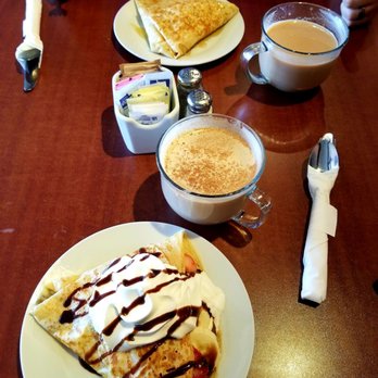 Cupz N' Crepes - Elvis with French Kiss on top. Shirley's Gone Bananas with Chai Latte on the bottom. - Coffee & Tea Near Me - Ahwatukee, Arizona Cupz N' Crepes - Elvis with French Kiss on top. Shirley's Gone Bananas with Chai Latte on the bottom. - Coffee & Tea Near Me - Ahwatukee, Arizona