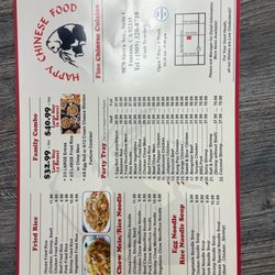 Happy Chinese Food - Menu
