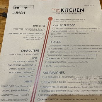 Orchard City Kitchen - Menu - New American Near Me - Campbell, California