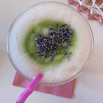 Our Matcha Place - iced lavender matcha latte - Coffee & Tea Near Me - Temecula, California