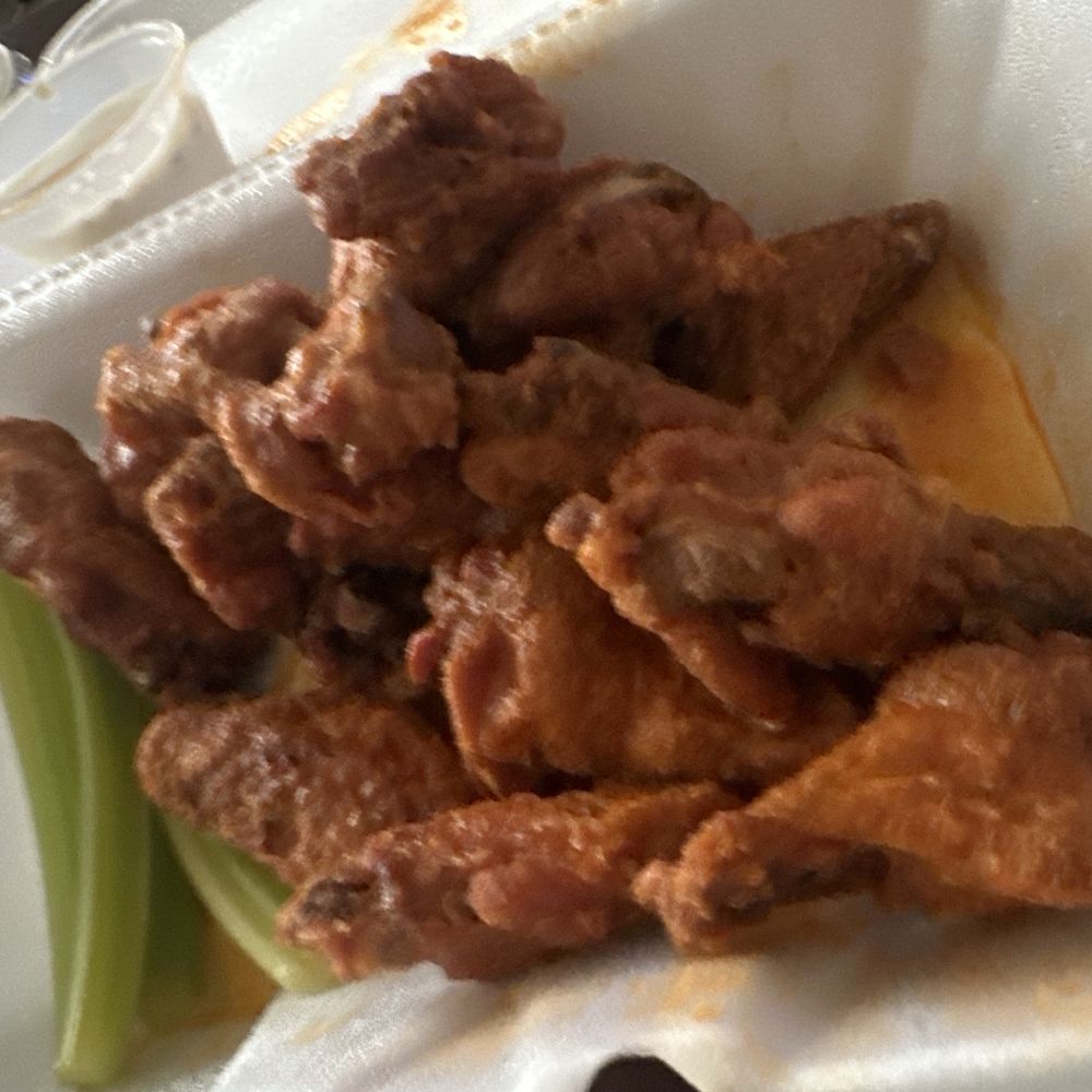 Chuck's Cafe - Wings fried hard extra sauce - Burgers Near Me - Trenton, New Jersey