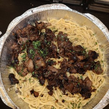 Nguyen's Kitchen - Garlic noodles with pork - Vietnamese Near Me - Orange, California