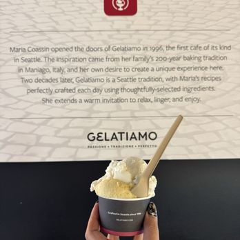 Gelatiamo - In front of the sign - Bakeries Near Me - Seattle, Washington Gelatiamo - In front of the sign - Bakeries Near Me - Seattle, Washington