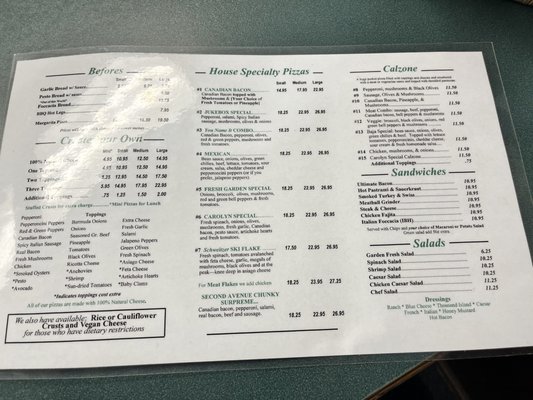 Menu photo 2 Second Avenue Pizza Sandpoint, ID Menu photo 2 Second Avenue Pizza Sandpoint, ID