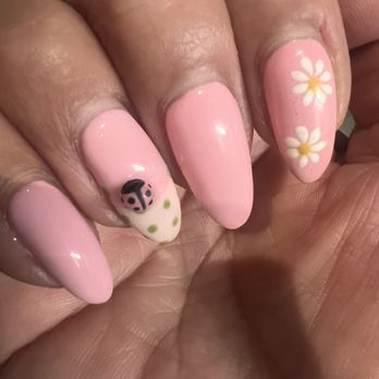 Wonder Nails - Look my little lady bug! Hand painted. 9 days in and they look amazing. Sydney is amazing - Nail Salons Near Me - Los Angeles, California Wonder Nails - Look my little lady bug! Hand painted. 9 days in and they look amazing. Sydney is amazing - Nail Salons Near Me - Los Angeles, California