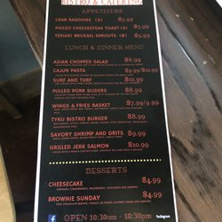 Tyku Bistro & Catering - Menu