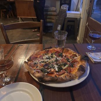 Delancey - Hot salami with special green garlic topping :) - Pizza Near Me - Seattle, Washington