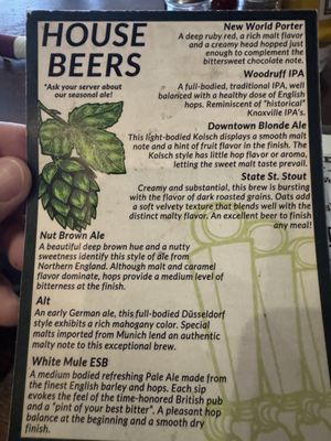 Menu photo 1 Downtown Grill & Brewery Knoxville, TN Menu photo 1 Downtown Grill & Brewery Knoxville, TN