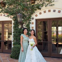 Anna's Alterations - My mother-of-the-bride dress Anna altered for me (on the left).