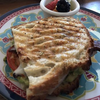 Sunny Side Kitchen - California Club panini: turkey, avo, bacon, egg, tomato, and cheese. A half sandwich (a regular order) is plenty.  And delicious. - Sandwiches Near Me - Escondido, California