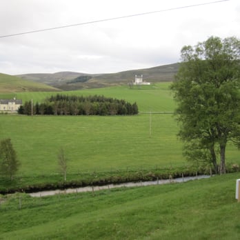 Allargue Arms Hotel - View downhill, of the Corgarff Castle - Hotels Near Me Allargue Arms Hotel - View downhill, of the Corgarff Castle - Hotels Near Me
