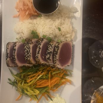 Amelia's - Yellowfin Tuna Sashimi Grade Sesame Crusted - Bars Near Me - Stoughton, Massachusetts Amelia's - Yellowfin Tuna Sashimi Grade Sesame Crusted - Bars Near Me - Stoughton, Massachusetts