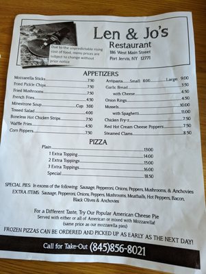 Menu photo 3 Len & Jo's Port Jervis, NY Menu photo 3 Len & Jo's Port Jervis, NY