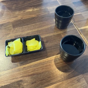 Modoo Banjeom - complimentary yellow radish and hot tea - Korean Near Me - Bothell, Washington Modoo Banjeom - complimentary yellow radish and hot tea - Korean Near Me - Bothell, Washington