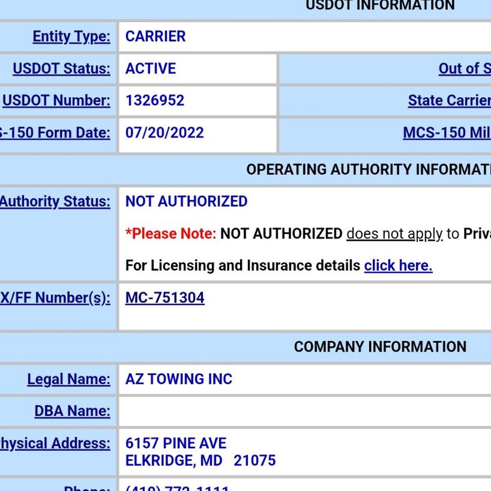 AnZ Towing - Towing Near Me - Columbia, Maryland