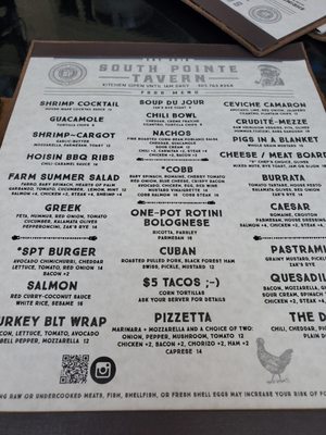 Menu photo 5 South Pointe Tavern Miami Beach, FL Menu photo 5 South Pointe Tavern Miami Beach, FL