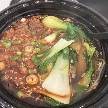 Chubby Dumplings - Spicy Beef Ramen with Bok Choy and Scallions - Chinese Near Me - Anaheim, California Chubby Dumplings - Spicy Beef Ramen with Bok Choy and Scallions - Chinese Near Me - Anaheim, California