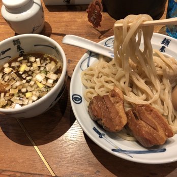 Menya Muso - Pic is from TOKYO location. This is how the noodles SHOULD be: thick, round, chewy, NOT flat like this Seattle location! - Ramen Near Me - Seattle, Washington Menya Muso - Pic is from TOKYO location. This is how the noodles SHOULD be: thick, round, chewy, NOT flat like this Seattle location! - Ramen Near Me - Seattle, Washington