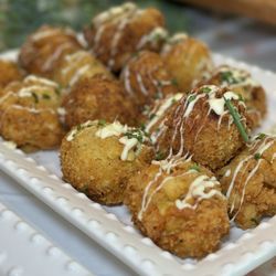 Almost Everything Catering - Yummie Mac & Cheese Balls! Was such a hit.