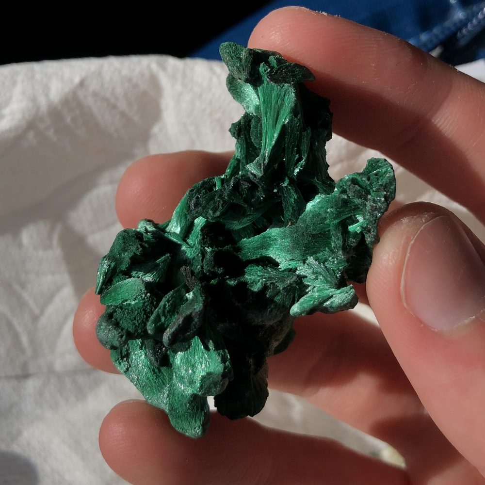 Gem Heaven - Fibrous malachite, Congo. - Gemstones & Minerals Near Me - Seattle, Washington