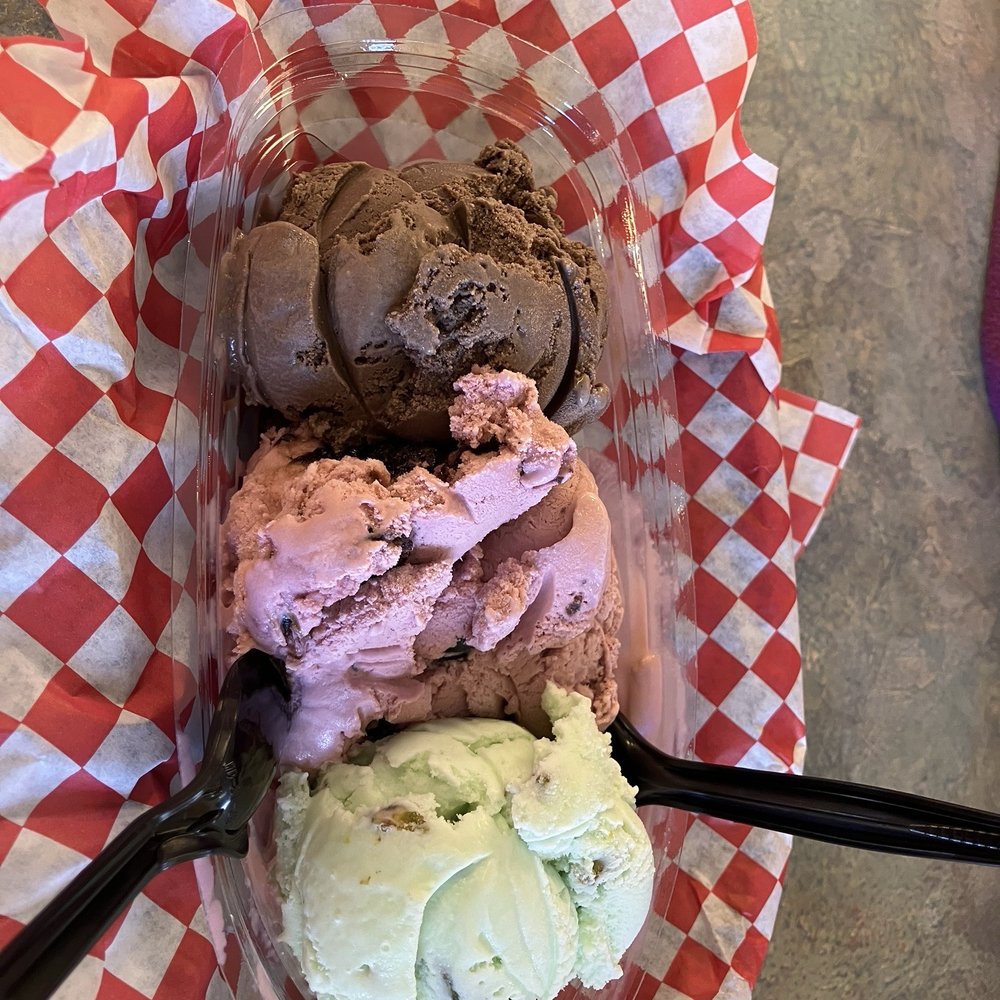 Shake Station - Made our own Spumoni ( black cherry, pistachio, chocolate) - American Near Me - Ellenton, Florida Shake Station - Made our own Spumoni ( black cherry, pistachio, chocolate) - American Near Me - Ellenton, Florida