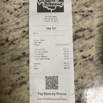 Skilled Cheese - Receipt - American Near Me - Atlanta, Georgia