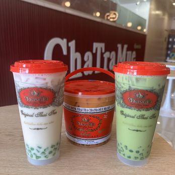 ChaTraMue Original Thai Tea - Oolong milk tea, original thai tea bucket, & green thai tea all w/ pandan boba - Bubble Tea Near Me - Rosemead, California ChaTraMue Original Thai Tea - Oolong milk tea, original thai tea bucket, & green thai tea all w/ pandan boba - Bubble Tea Near Me - Rosemead, California