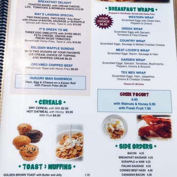 Mays Landing Diner - Breakfast menu 2 - American Near Me - Mays Landing, New Jersey Mays Landing Diner - Breakfast menu 2 - American Near Me - Mays Landing, New Jersey