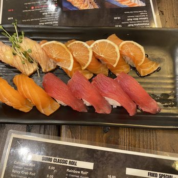 Sumo AYCE Sushi - Seared sake, lemon sake, sake and maguro - Japanese Near Me - Honolulu, Hawaii