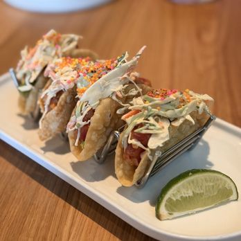 Anthem - Anthem To Share Wonton Tuna Tacos - American Near Me - Omaha, Nebraska Anthem - Anthem To Share Wonton Tuna Tacos - American Near Me - Omaha, Nebraska