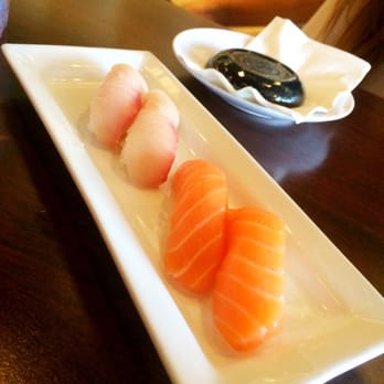 Mama M Sushi - Top to Bottom: Yellowtail, Salmon - Japanese Near Me - Pasadena, California