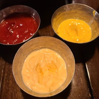 The Switchboard - Ketchup, Curry Aioli, and Kimchi Aioli dipping sauces - Hawaiian Near Me - Oceanside, California