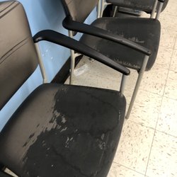 Walgreens - The pharmacy waiting chairs are covered in dry piss and poo. So unsanitary and gross.