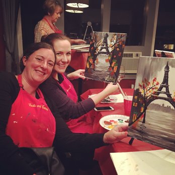 Corks and Canvas Events - We had a great time painting "Fall in Paris" - Paint & Sip Near Me