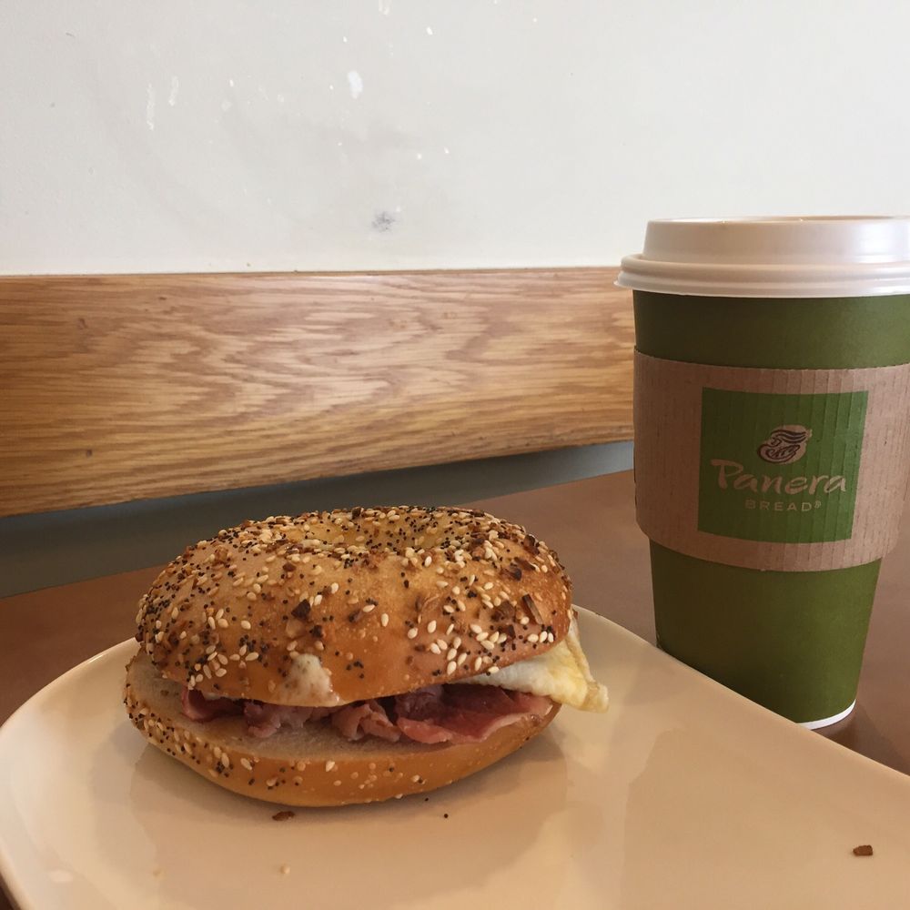 Meager breakfast and coffee.