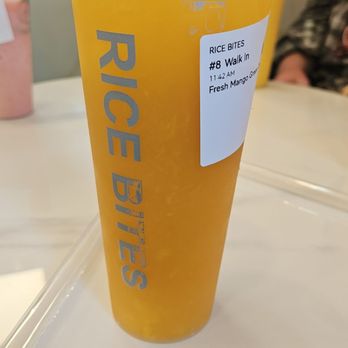 Rice Bites - Mango green tea - Juice Bars & Smoothies Near Me - Sacramento, California