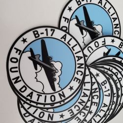B-17 Alliance Museum & Restoration - Many items available in the PX store including these 3 inch round stickers.