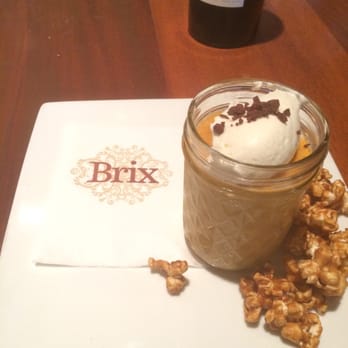 Brix - Butterscotch a la creme with caramel popcorn - New American Near Me - Napa, California Brix - Butterscotch a la creme with caramel popcorn - New American Near Me - Napa, California