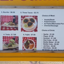 El Samborsito - The menu