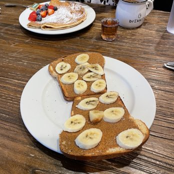 Brekkies - Almond butter toast and Danish pancakes. - Breakfast & Brunch Near Me - Solvang, California