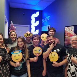 Escape Room X - A few of our Escapists, just clues and smiles at Escape Room X