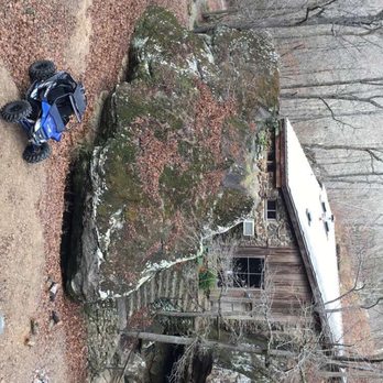 Longbow Resort - We hiked up above our cabin's waterfall. This is the view from the cliff. - Vacation Rentals Near Me - Prim, Arkansas