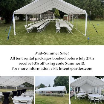 In-tents Parties - Don't let your guests down! Make sure they are covered rain or shine with one of our quality and affordable tent rental packages! - Party Equipment Rentals Near Me In-tents Parties - Don't let your guests down! Make sure they are covered rain or shine with one of our quality and affordable tent rental packages! - Party Equipment Rentals Near Me