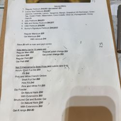 Sunny Nails - Price list as of August 2026