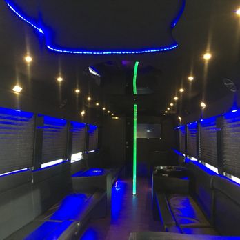 KC Night Train - The Ambassador limo bus inside - Limos Near Me - Kansas City, Missouri