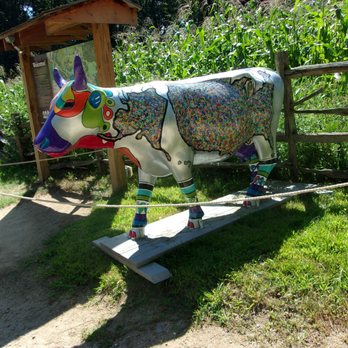 Old Sturbridge Village - Cows on display decorated by local artists - Museums Near Me - Sturbridge, Massachusetts Old Sturbridge Village - Cows on display decorated by local artists - Museums Near Me - Sturbridge, Massachusetts